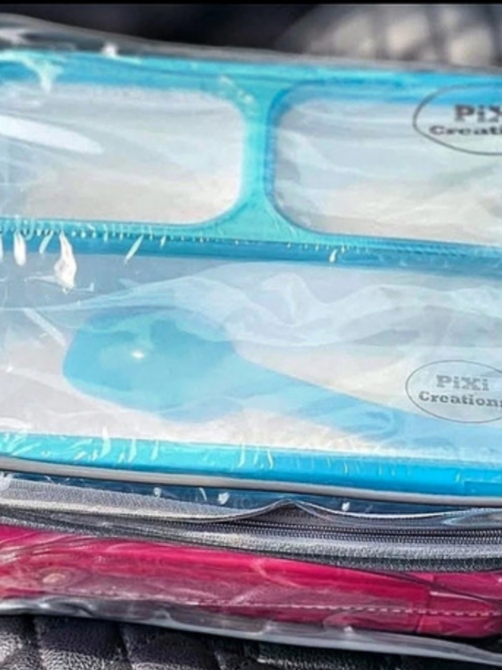 Bento Box Lunch for Kids Solid with Utensils 2 Colors Blue/Pink New In Bag NWT